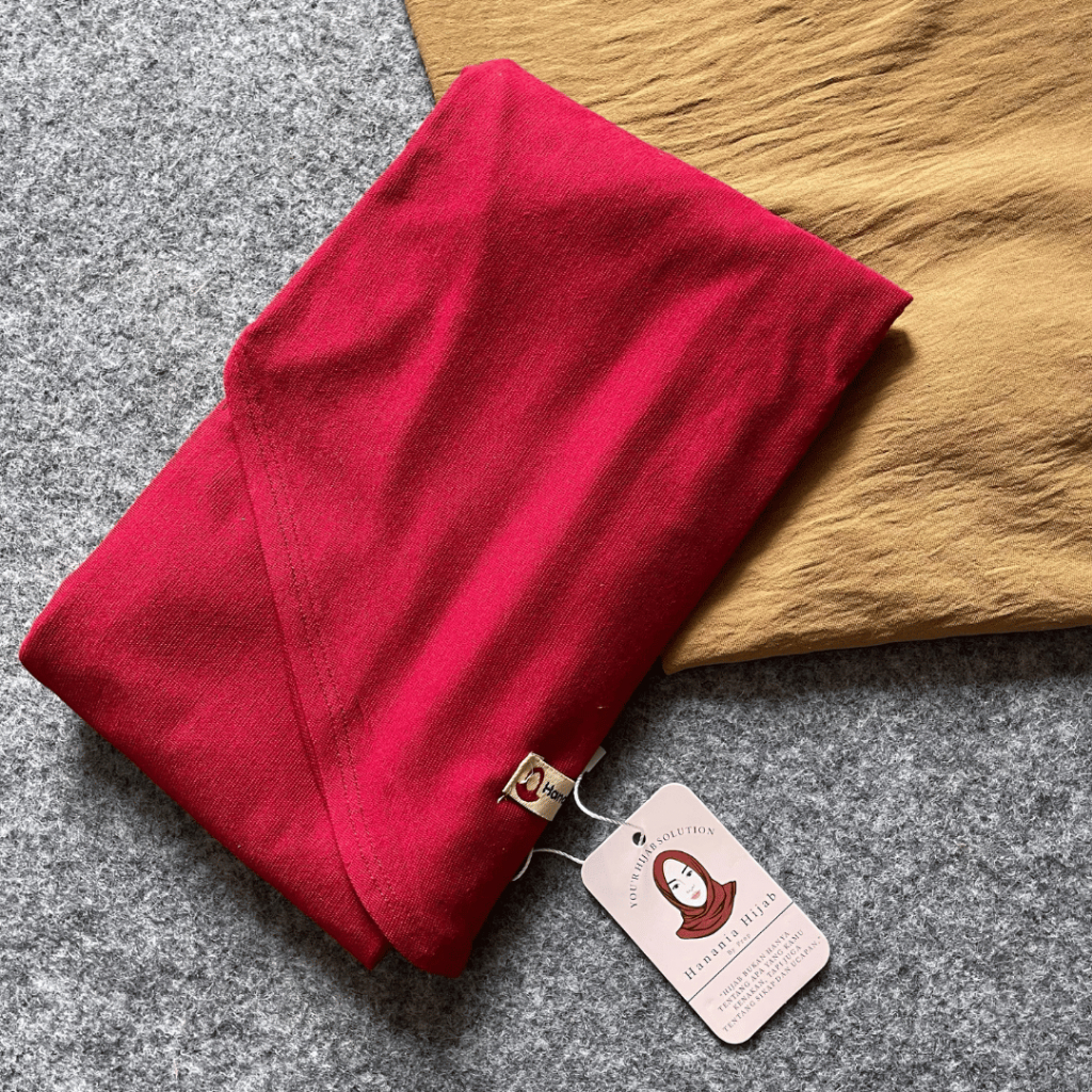Hanania Hijab - Clara Pashmina Kaos Oval Rayon Premium | Pashmina Oval Meleyot Bahan Cotton Rayon