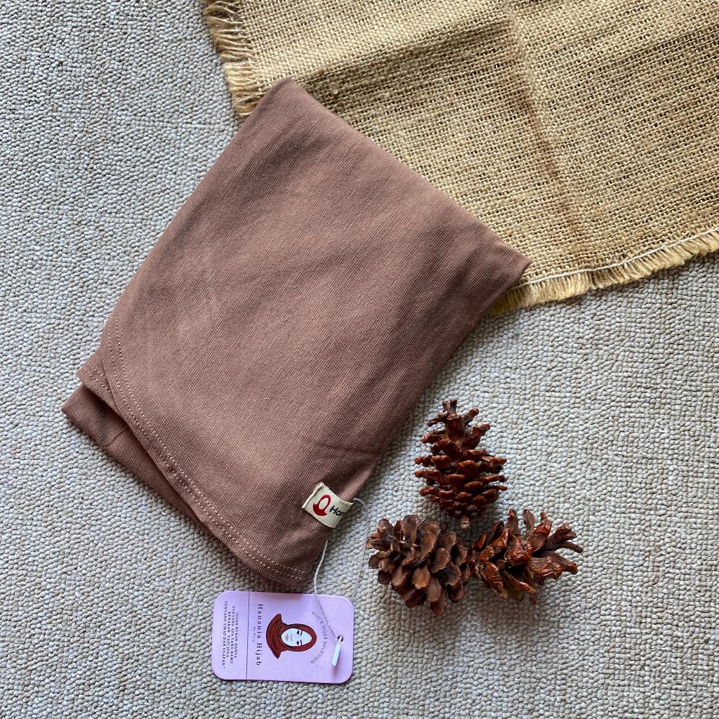 Hanania Hijab - Clara Pashmina Kaos Oval Rayon Premium | Pashmina Oval Meleyot Bahan Cotton Rayon