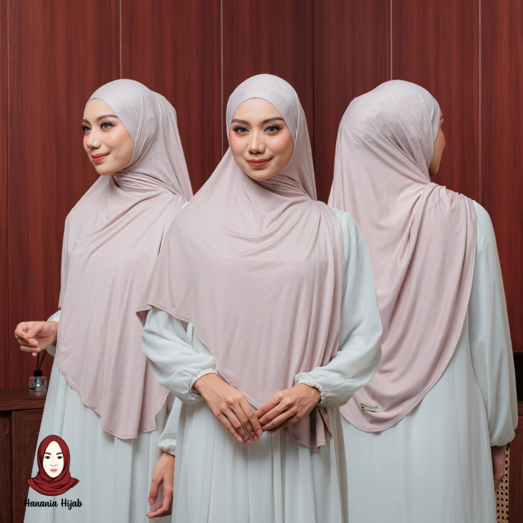 Hanania Hijab - Kiandra Pashmina Kaos Oval Syar'i Rayon Premium | Pashmina Oval Meleyot L Kaos Rayon
